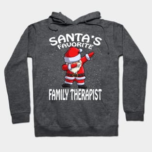 Santas Favorite Family Therapist Christmas Hoodie